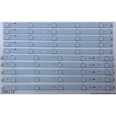 KIT DE LED PARA TV (10 PIEZAS) / VIZIO 39.0-D510-L-C2 / 39.0-D510-R-C3 / PANEL TPT390J1-HVN04 REV.S000N / MODELO E390-A1 LTYWNQLP